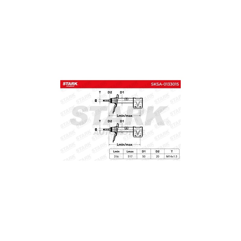 Amortisseur CITROËN 5202XT, 5202XV, 5202XW