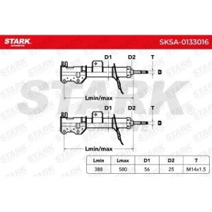 Amortisseur MERCEDES-BENZ 6393201513, 6393201813, 6393201913
