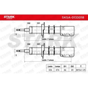 Amortisseur FIAT 3934624, 4434805, 4434849