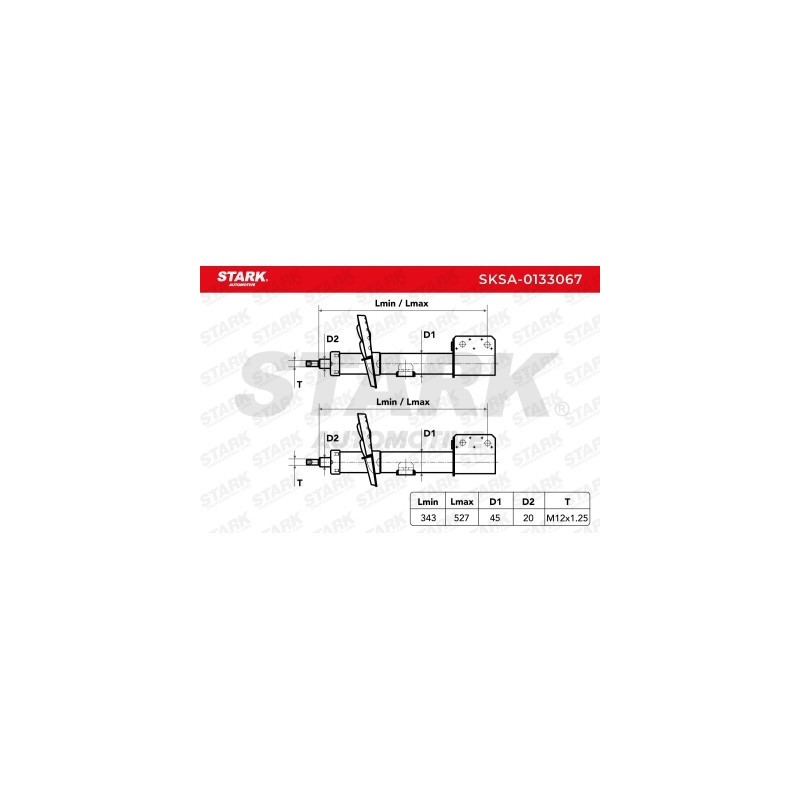 Amortisseur RENAULT 543022134R, 8200127279, 8200127280