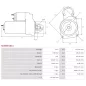 Démarreur 12V 0.90kW 10 dents AS-PL UD03906(SEG)S, BMW 12417540897, 12417550017, 12417552105, 12417552697