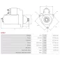 Démarreur 24V 5.50kW 12 dents AS-PL S0587, UD12032S, BOSCH 0001241128, 0986025060, 1986S10103