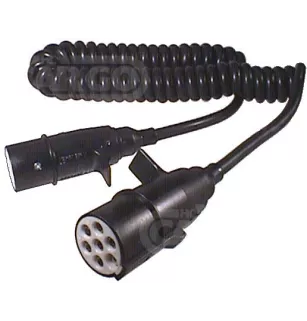 Cable espiral para remolque de 24 voltios.