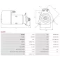 Démarreur 24V 6.60kW 11 dents AS-PL UD12341S, BOSCH 0001417022, DELCO 19024062, VOLVO 4778060, WAI / TRANSPO UNIT BOM 904-263