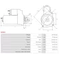 Démarreur 12V 2.20kW 11 dents AS-PL UD12679S, BOSCH 0001362701, CARGO 112041, KHD 01177441, 01178670