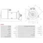 Démarreur 24V 6.60KW 11 dents CASCO CST10642, CST10642AS, CST10642ES, CST10642GS, CST10642OS, CST10642RS