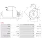 Démarreur 12V 1.40KW 10 dents FIAT 1342792080, 71716562, 71716563, 71716565, 71719600, 71719608