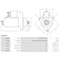 Démarreur 12V 1.00kW 10 dents Remplace BOSCH 0001121412, 0001121413, 0986022290, 1986S00790, CARGO 115333