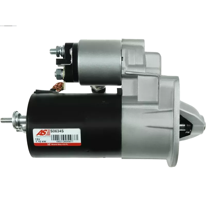 Démarreur 12V 1.10kW 9 dents AS-PL UD13941S, BOSCH 0001107076, 0986018870, DELCO DRS8870, HELLA 8EA012527-811