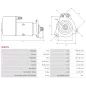 Démarreur 24V 6.60kW 10 dents AS-PL UD13997S, BOSCH 0001411004, 0001417015, CASCO CST10807, CST10807AS