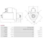 Démarreur 12V 1.70kW 13 dents AS-PL S0638S, UD14882S, BOSCH 0001179504, 0001179505, 0001179508