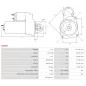 Démarreur 12V 3.00KW 10 dents HYSTER 135125, 136125, 3001265, 3001265R, 3042511R, 3137440