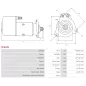 Démarreur 24V 9.00kW 12 dents AS-PL UD13769S, BOSCH 0001510028, DELCO 19024844, 3EFFE STRF183, CASCO CST10741