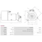 Démarreur 24V 9.00kW 13 dents AS-PL UD14276S, BOSCH 0001510004, 0001510005, DELCO 19024803, KHD 12028477