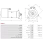 Démarreur 24V 9.00kW 13 dents AS-PL UD90386S, BOSCH 0001510033, B001510032, IVECO 8009534, 3EFFE STRF381