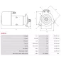 Démarreur 12V 3.60kW 9 dents AS-PL S0653S, UD14541S, BOSCH 0001418004, DELCO 19024088, ISKRA / LETRIKA 11.139.141