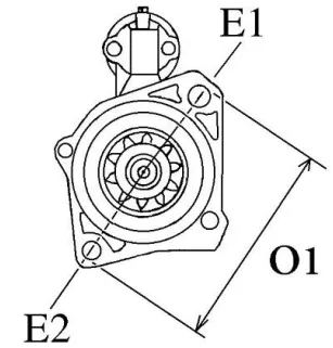 Démarreur 12V 2.5Kw 15dents Yanmar 121256-77010, 129130-77010, 129136-77010, 129136-77011
