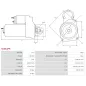 Démarreur 12V 1.20kW 10 dents Remplace BOSCH 0001107452, 0001107453, 0001108415, 0001108416, 0001108445