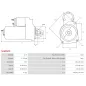 Démarreur 12V 1.70kW 9 dents BOSCH 0001115022 0001115023, DELCO DRS1152 DS2262, VW 012911023C