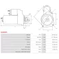 Démarreur 24V 4.00kW 9 dents BOSCH 0001231033 0001231133 0986017240, CARGO 115514, DELCO DRS0056