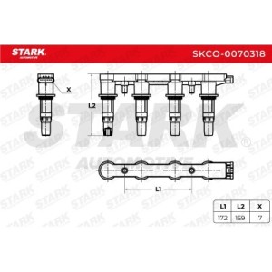 Bobine d'allumage CHEVROLET 25186687, 55584404, 55584745