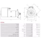 Démarreur 24V 5.40kW 9 dents AS-PL UD16618S, BOSCH 0001416025, DELCO DRS0169, DS1279, VOLVO 4881031