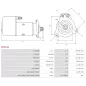 Démarreur 12V 3.60kW 9 dents AS-PL UD16659S, BOSCH 0001418016, CLAAS 6614040, 3EFFE STRF097, ELECTROLOG STR10152