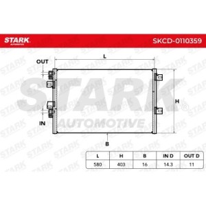 Condenseur, climatisation DACIA 2765000QAK, 6001548129, 8200137650