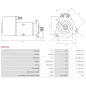 Démarreur 12V 3.60kW 9 dents AS-PL S0725S, UD16609S, BOSCH 0001401007, 0001401011, 0001401017