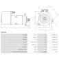 Démarreur 24V 5.50kW 11 dents AS-PL S0726S, UD16615S, BOSCH 0001410046, 0001414019, 0001415013