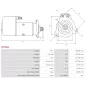 Démarreur 24V 5.40kW 9 dents AS-PL UD16612S, BOSCH 0001410088, 0001416002, 0001416074, 0001416078