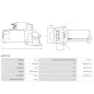 Démarreur 12V 1.40kW 11 dents AS-PL UD90363S, BOSCH 0001172404, 0001172405, 0001172410, 0001172411