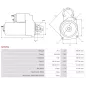 Démarreur 24V 4.80kW 11 dents AS-PL S0795S, UD16586S, BOSCH 0001364101, 0001364300, CARGO 112651