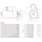 Démarreur 24V 4.00kW 11 dents AS-PL UD16603S, BOSCH 0001368041, 0986013710, ISKRA / LETRIKA 11.130.686, AZJ3230