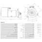 Démarreur 24V 5.40kW 9 dents AS-PL UD16627S, BOSCH 0001416074, DAF 1516681R, DELCO 19024109, ISKRA / LETRIKA 11.139.127