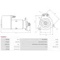 Démarreur 24V 9.00kW 11 dents AS-PL UD16942S, BOSCH 0001510029, MERCEDES 0031515501, A0031515501, 3EFFE STRF512