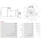 Démarreur 24V 5.40kW 12 dents AS-PL UD16625S, BOSCH 0001416065, 0986015430, CARGO 110980, CLAAS 1326960