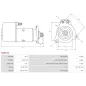 Démarreur 24V 6.60kW 13 dents AS-PL UD16631S, BOSCH 0001410004, 0001410026, 0001410035, 0001417010