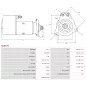 Démarreur 24V 6.60kW 9 dents AS-PL UD16639S, BOSCH 0001417058, DELCO 19024082, ISKRA / LETRIKA 11.139.134 AZK5481