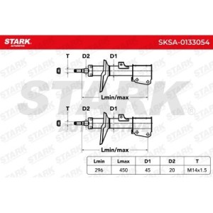 Amortisseur RENAULT 8200041570, 8200041572, 8200103587