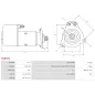 Démarreur 12V 3.60kW 11 dents AS-PL S0836S, UD16656S, BOSCH 0001413009, 0001418006, DELCO 19024003