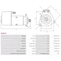 Démarreur 12V 3.60kW 9 dents AS-PL UD16657S, BOSCH 0001401023, 0001401060, 0001413004, 0001418009