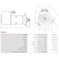 Démarreur 12V 3.60kW 11 dents AS-PL UD16658S, BOSCH 0001418010, DELCO 19024006, KHD 61585080, DIXIE 260-46106