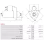 Démarreur 24V 7.80kW 12 dents AS-PL S0842S, UD16923S, BOSCH 0001330050, CARGO 113851, 115885