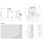 Démarreur 12V 3.60kW 9 dents AS-PL UD16933S, BOSCH 0001401012, 0001413010, 0001418003, CARGO 111217