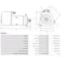 Démarreur 24V 5.50kW 9 dents AS-PL UD16613S, BOSCH 0001411009, CARGO 110210, MAN 51.26201-7057, 51.26201-7061