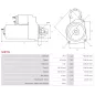 Démarreur 24V 6.70kW 11 dents AS-PL UD18599S, BOSCH 0001371012, BX371012, 3EFFE PRSS425, STRS425