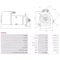 Démarreur 24V 5.40kW 9 dents AS-PL UD03602S, DELCO 19082026, ISKRA / LETRIKA 11.139.603, AZK5570, IS9455