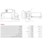 Démarreur 12V 1.70kW 11 dents AS-PL UD17323S, BMW 12418621838, 12418621839, 12418621866, 12418625995