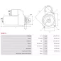 Démarreur 12V 2.20kW 9 dents AS-PL UD90521S, BOSCH F000AL0132, F000AL0133, F000AL2620, VW 2P0911023D